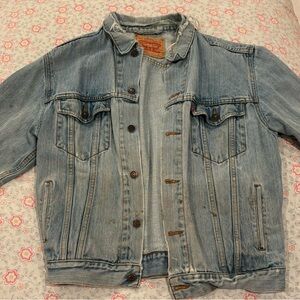 Old worn Levi strauss jean jacket